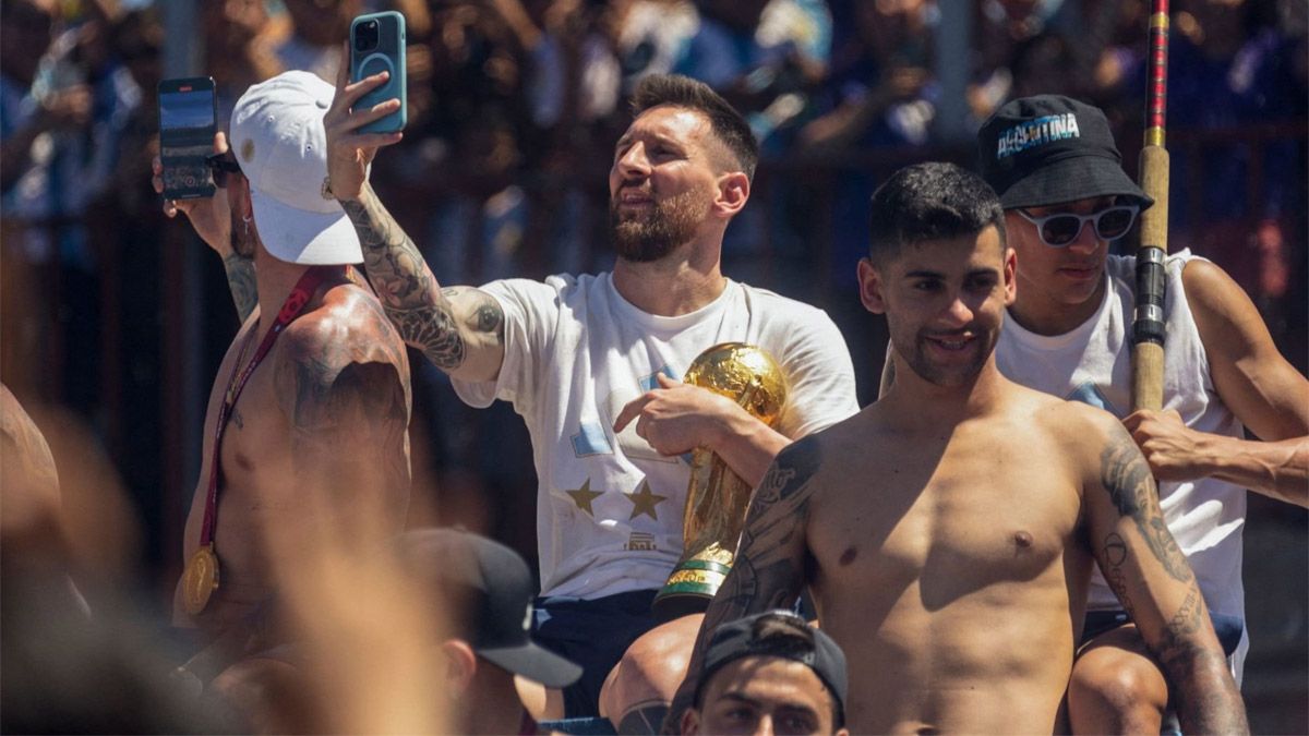 Lionel Messi y toda la Selección argentina