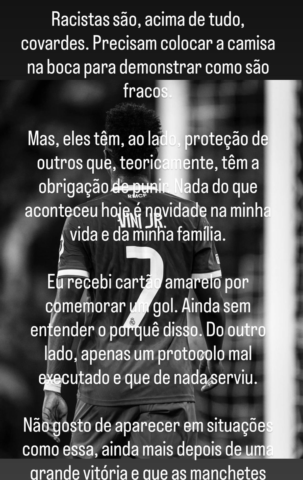 El descargo de Vin&iacute;cius.