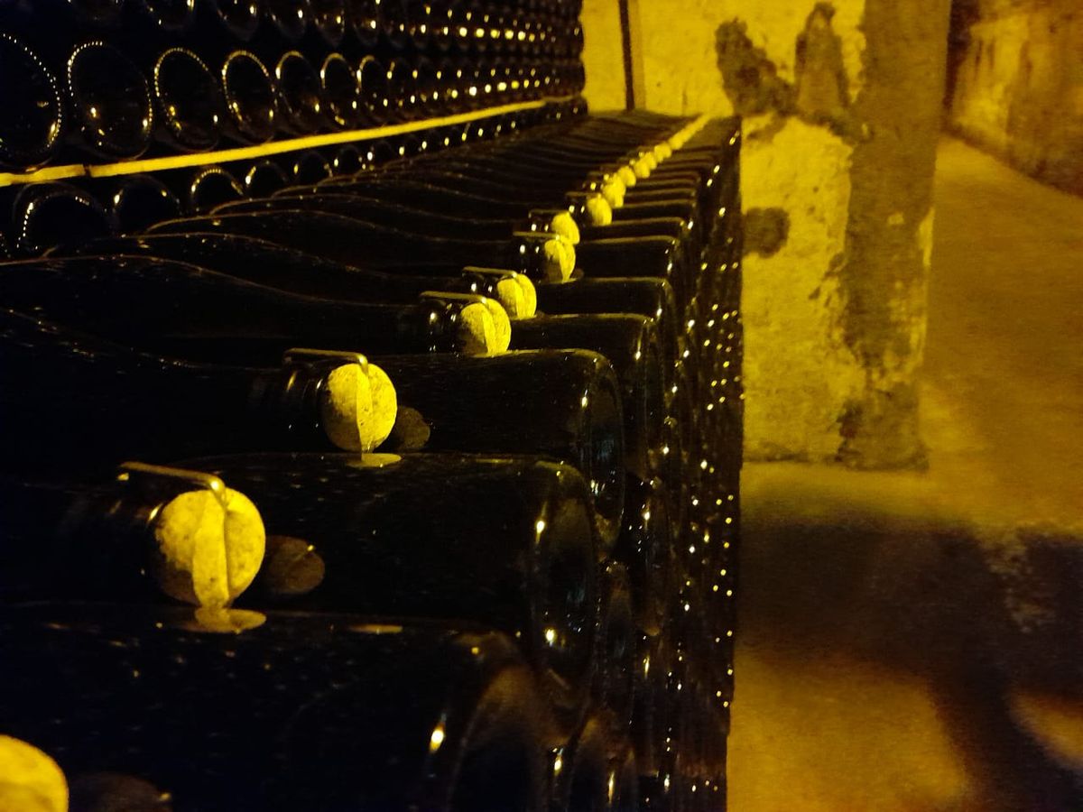 Bodega con Dom Pérignon. Bodega con Dom Pérignon.