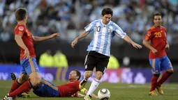 La Selección argentina le ganó 4-1 a España en un amistoso disputado en 2010.