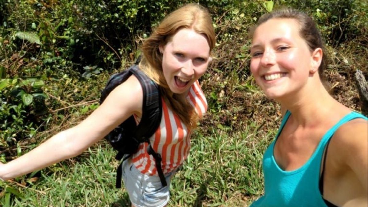 Una de las últimas selfies de las jóvenes desaparecidas en Panamá.