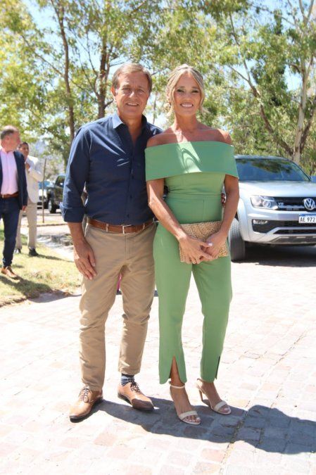 El gobernador Rodolfo Suarez y Fabiana Calleja. La