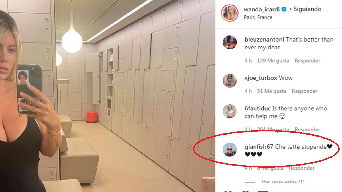 Wanda Nara volvió a meter escotazo y un italiano se sarpó: Che tette  stupende