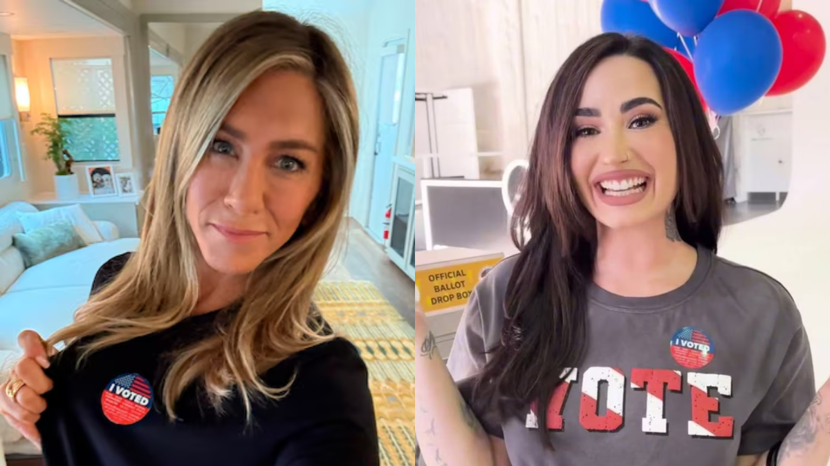 De Jennifer Aniston a Demi Lovato: así votaron las celebridades de Hollywood en las elecciones de Estados Unidos