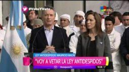 Mauricio Macri: Voy a vetar una ley que es antiempleo