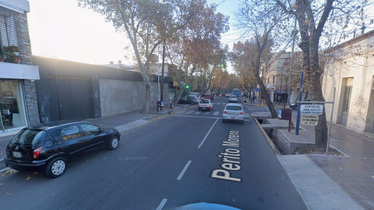 El conductor quedó grabado por las cámaras de seguridad de la misma propiedad en la que chocó el portón, en Godoy Cruz.