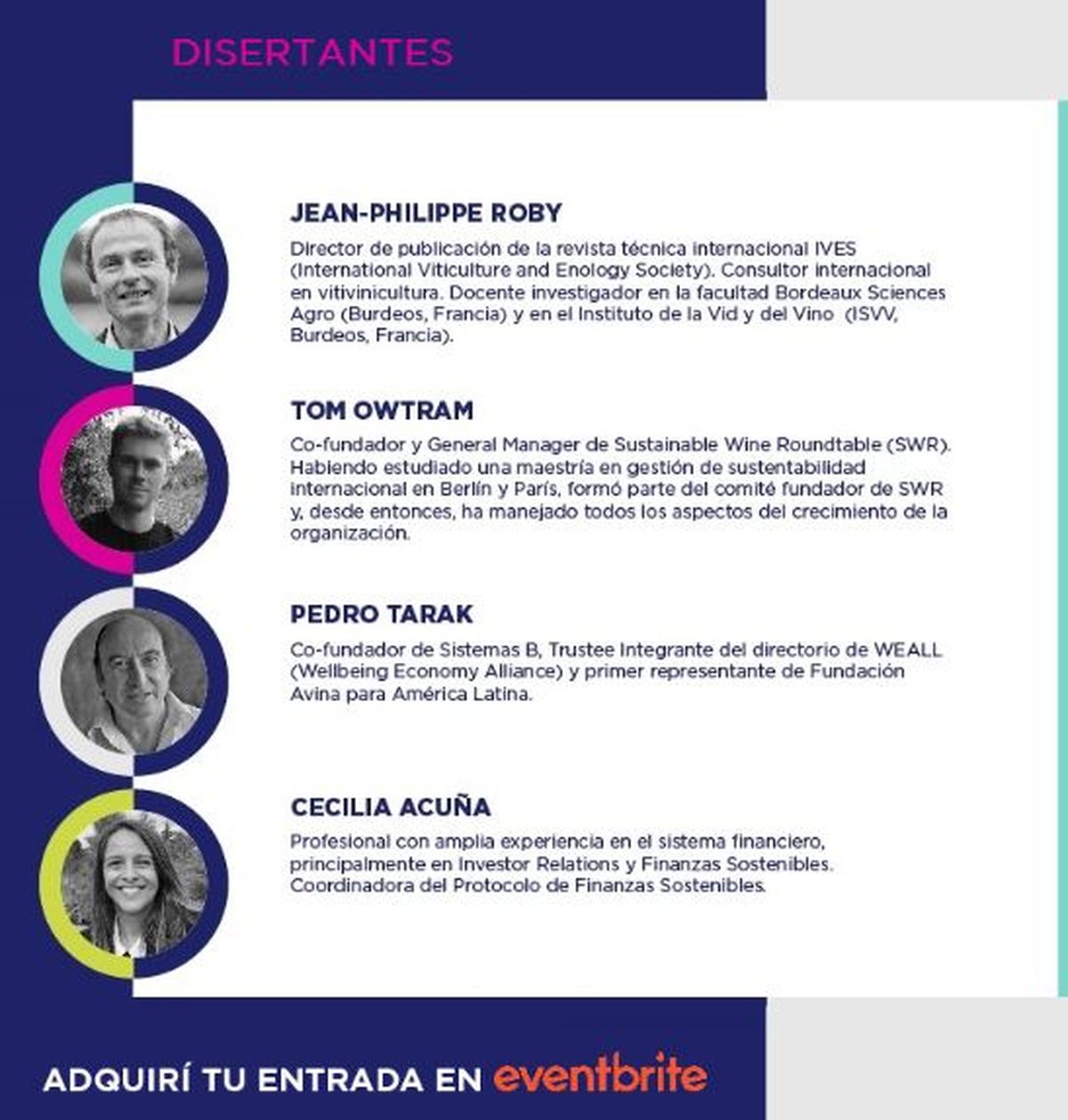 Los disertantes del foro vitivinícola.