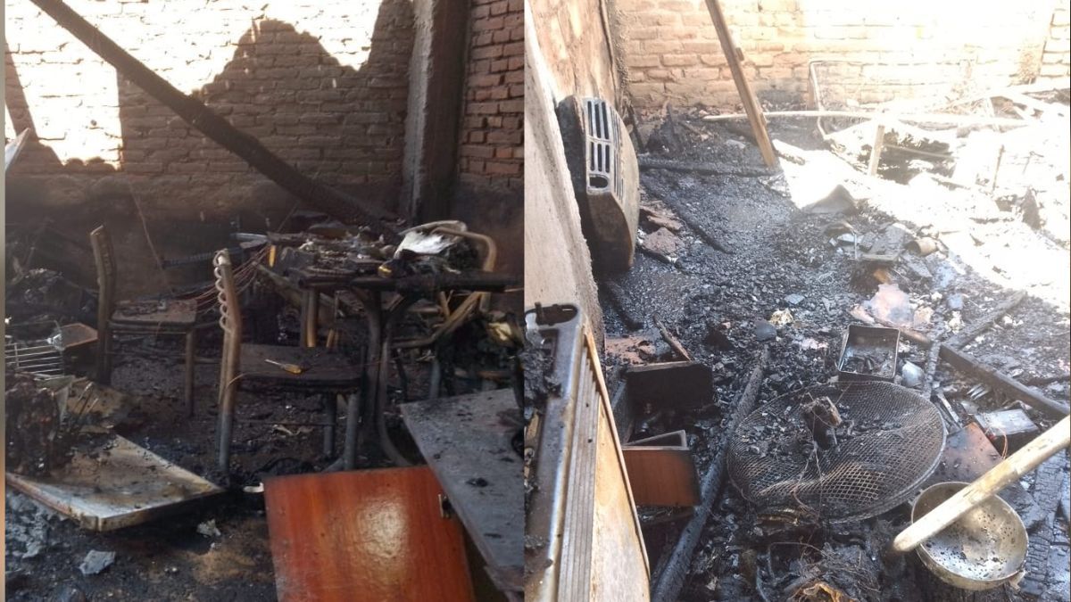 Las llamas se habrían originado luego de que el dueño de casa estuviera colocando una membrana en el techo.