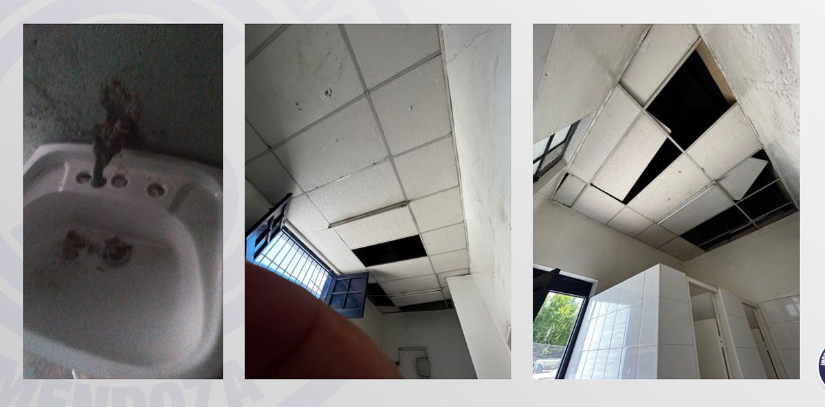 Baños, vestuarios y otros espacios del club estaban en pésimo estado. Los arreglos están en marcha.