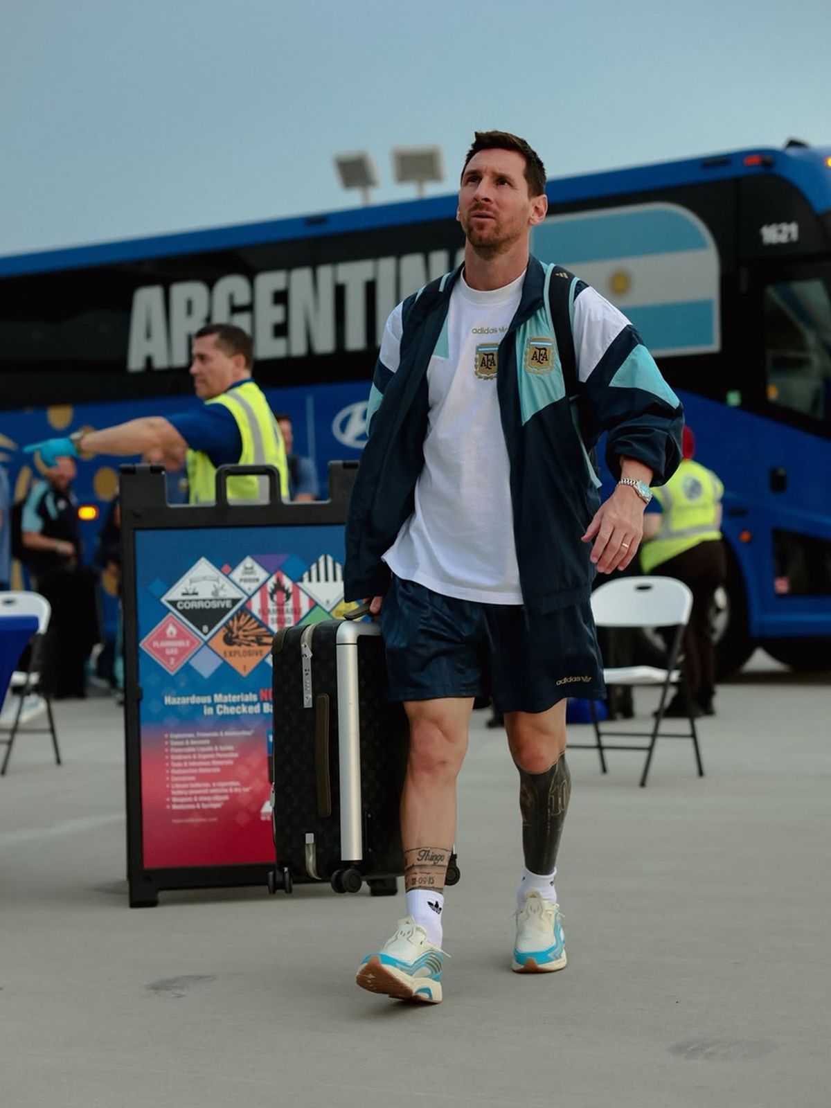 Messi ya está en Nueva Jersey para disputar su tercera final de Copa del Mundo. 