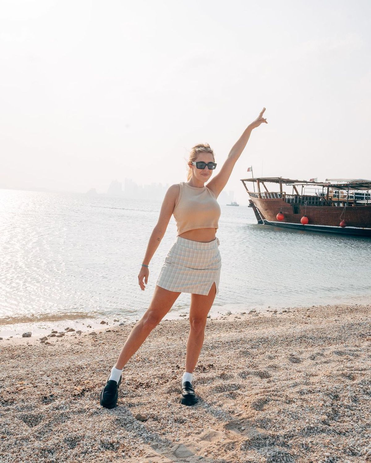 Nati Jota se puso la estampadita en las playas de Qatar y le dijeron de todo.