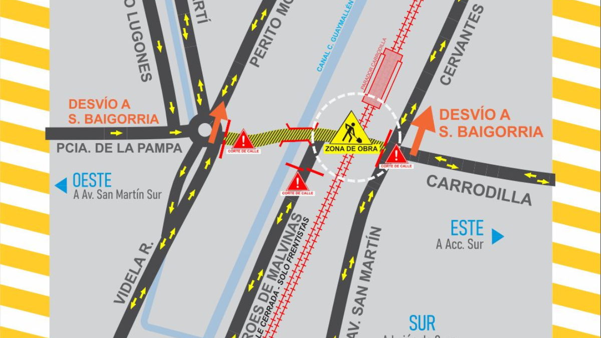 La Comuna les sugiere a los conductores tomar el desvío por la calle S. Baigorria para evitar el tráfico de la zona. La Comuna les sugiere a los conductores tomar el desvío por la calle S. Baigorria para evitar el tráfico de la zona.
