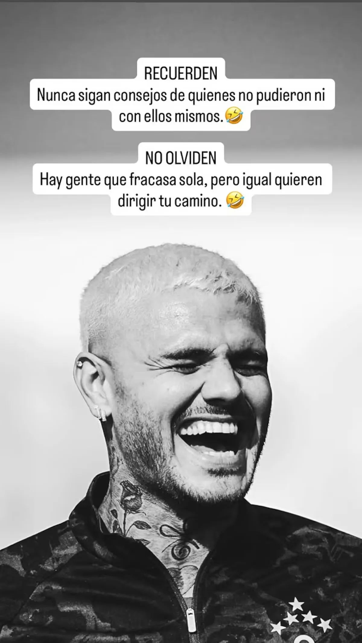 El explosivo mensaje de Mauro Icardi en sus redes. El explosivo mensaje de Mauro Icardi en sus redes.
