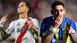 Sebastián Driussi y Ángel Di María, referentes de River y Central. Sebastián Driussi y Ángel Di María, referentes de River y Central.