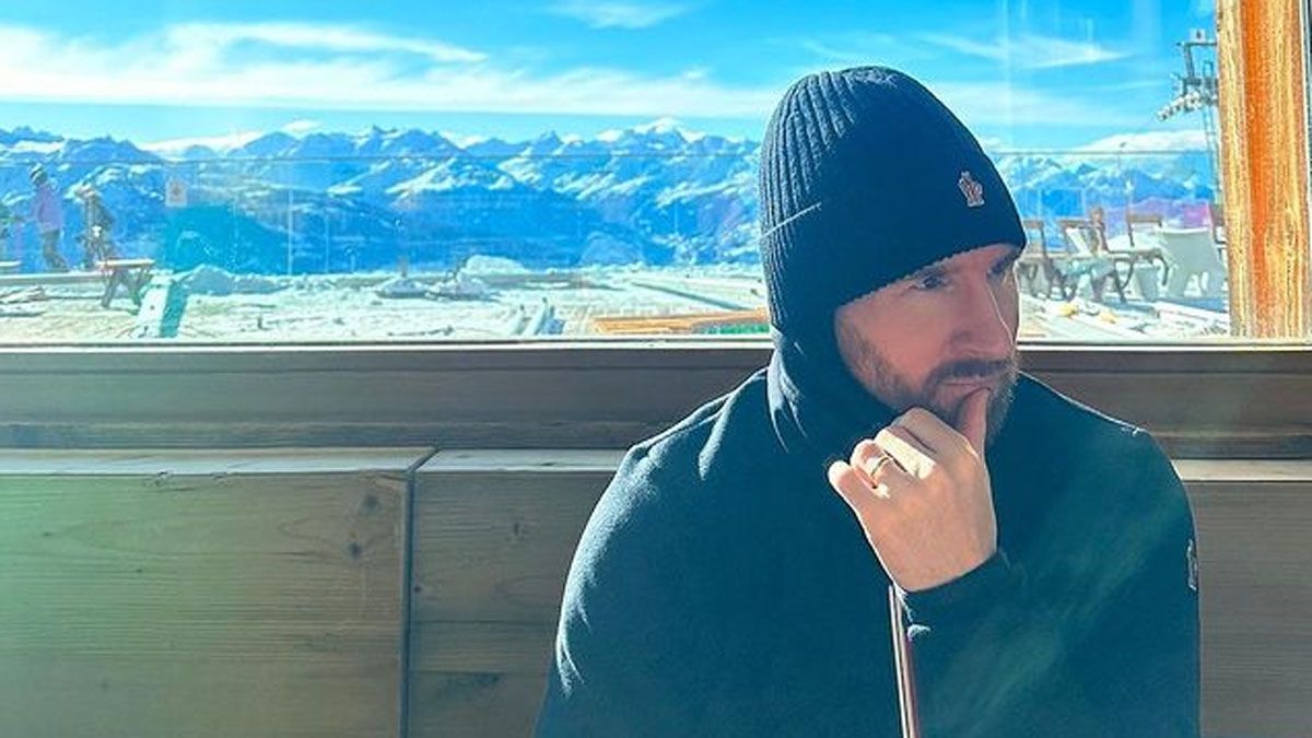 Lionel Messi compartió unos días libres en la nieve con Antonela Roccuzzo y sus 3 hijos