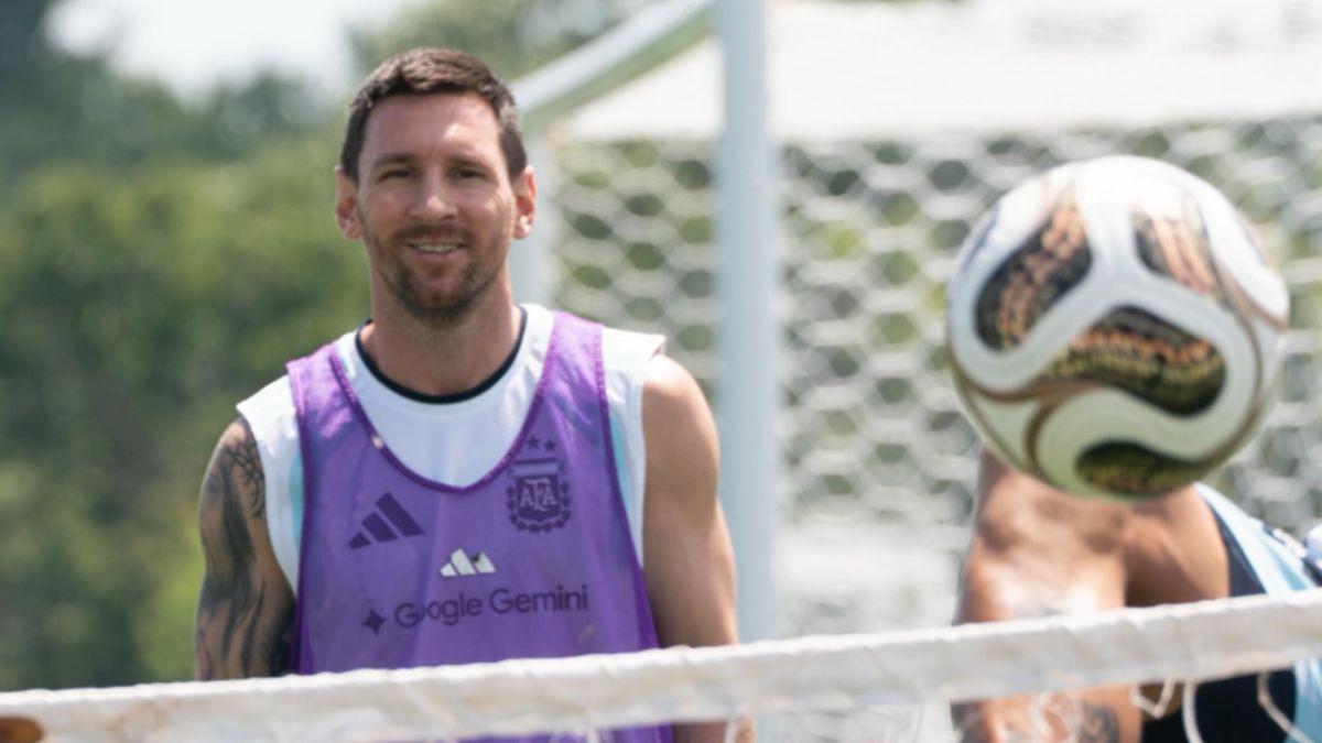 Lionel Messi durante la última práctica en Kansas City.