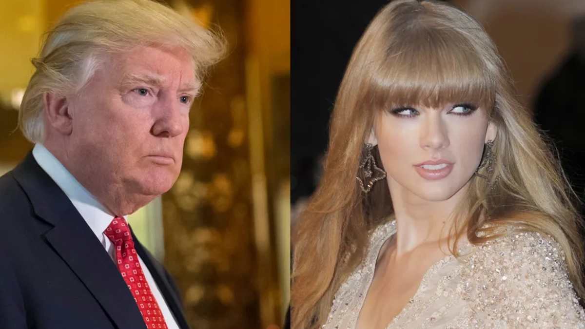 El expresidente de los Estados Unidos Donald Trump y a la cantante Taylor Swift. Crédito: EFE/Archivo.