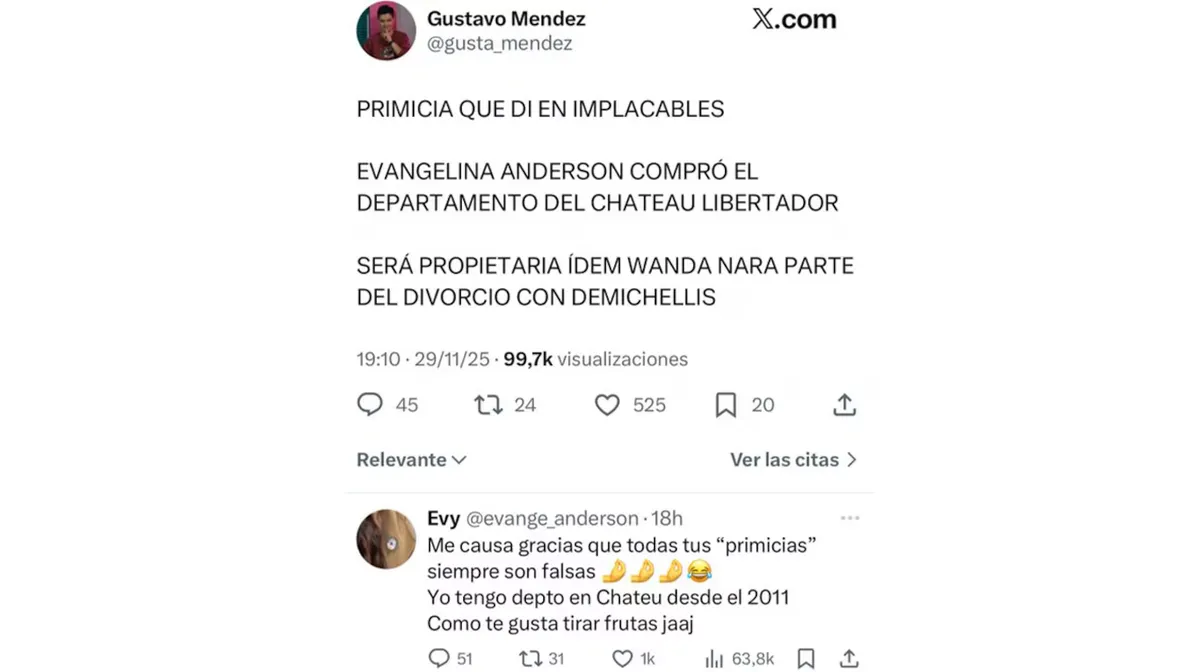 Evangelina Anderson habló de su divorcio. Evangelina Anderson habló de su divorcio.