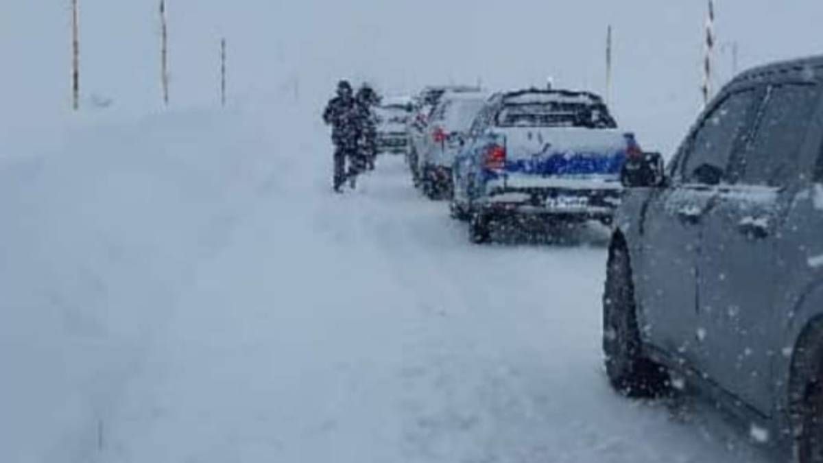 Así está la ruta 222 hacia Las Leñas, fue restablecida. Foto: Gentileza.