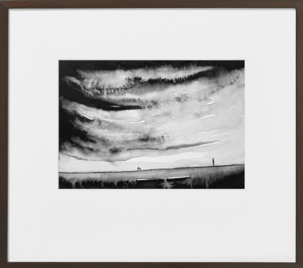 Las obras de Pedraza adquiridas para el patrimonio cultural de Mendoza son acuarelas en blanco y negro sobre papel en un formato de 30x20 cent&iacute;metros con marco y cristales.