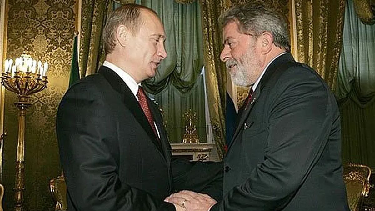 Vladimir Putin y Luiz Inacio Lula Da Silva en el Kremlin