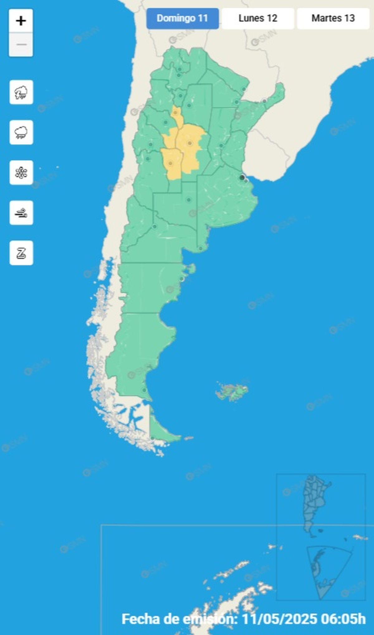 Estas son las provincias afectadas Estas son las provincias afectadas