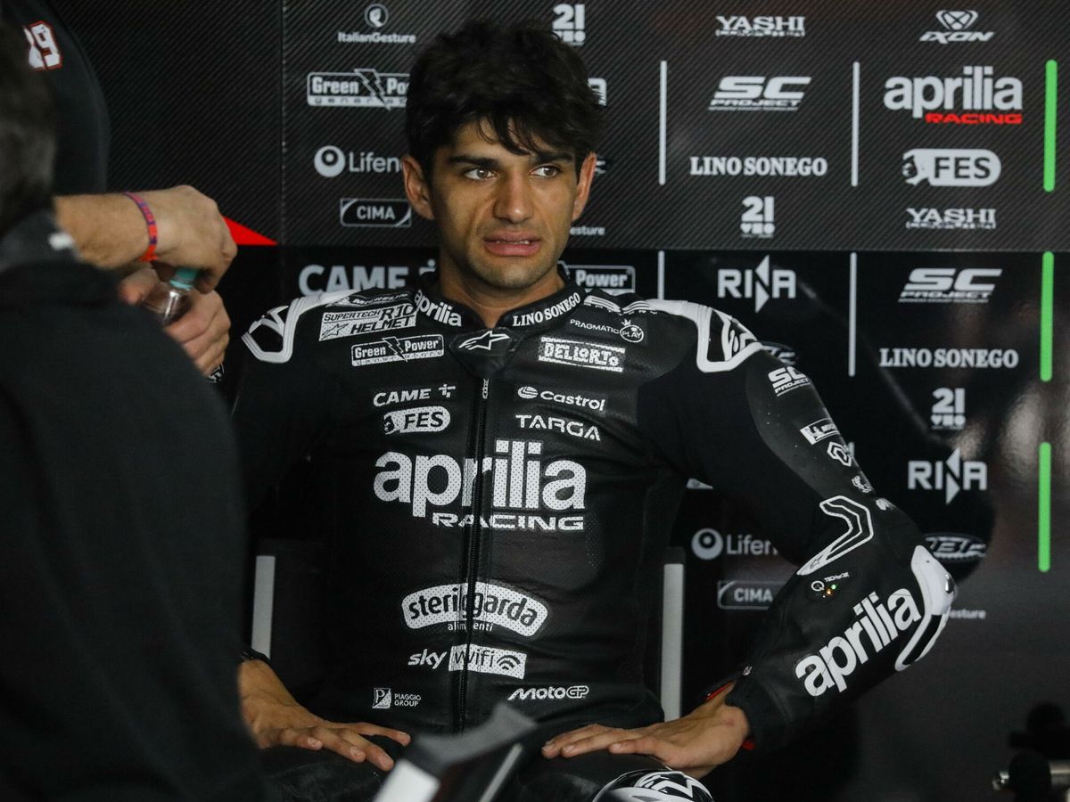 Jorge Martín, campeón del último MotoGP, sufrió una durísima caída. Jorge Martín, campeón del último MotoGP, sufrió una durísima caída.