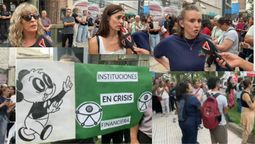 Distintas imágenes de la protesta de profesores y familiares por la falta de aplicación de la Ley Nacional de Emergencia en Discapacidad Distintas imágenes de la protesta de profesores y familiares por la falta de aplicación de la Ley Nacional de Emergencia en Discapacidad