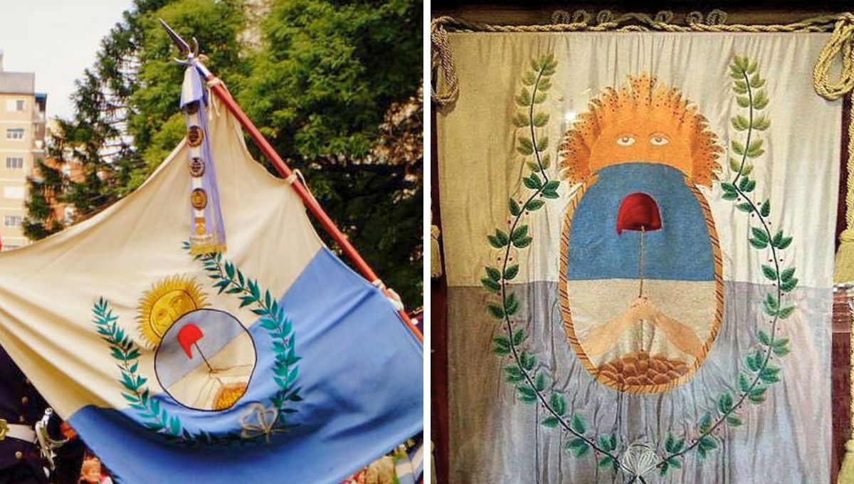 Símbolo máximo de la Gesta Libertadora y primera bandera independiente de Sudamérica. Fuente: Facebook Regimiento de Granaderos a Caballos y Revisionistas. Símbolo máximo de la Gesta Libertadora y primera bandera independiente de Sudamérica. Fuente: Facebook Regimiento de Granaderos a Caballos y Revisionistas.