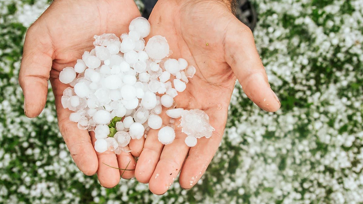 Ten cuidado con la llegada del granizo