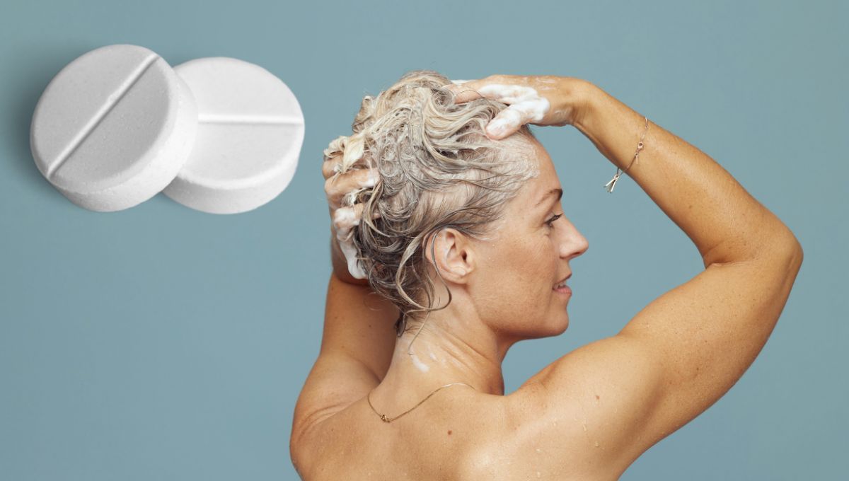 ¿Qué le ocurre al cabello cuando lo lavamos con una aspirina?