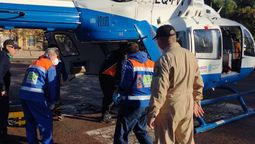 Tres heridos tras un incendio en La Paz: una mujer debió ser trasladada en helicóptero