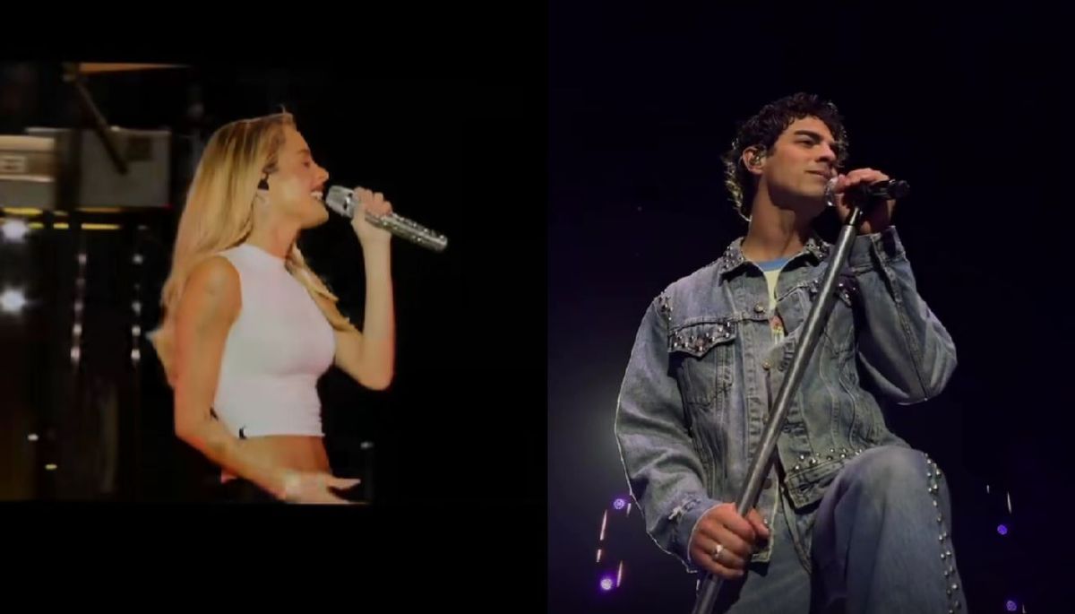 Tini Stoessel participó en el primer show de los Jonas Brothers. Imagen: composición Diario Uno.