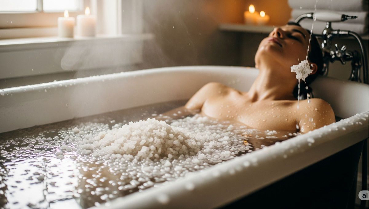 Creas o no en las energías o en los rituales de limpieza, hay algo innegable: la sensación de alivio que deja un baño con sal gruesa Creas o no en las energías o en los rituales de limpieza, hay algo innegable: la sensación de alivio que deja un baño con sal gruesa