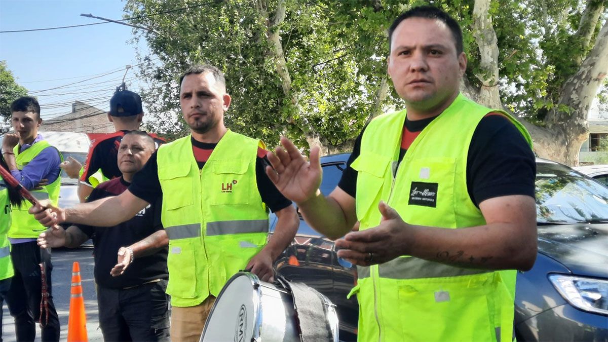 Así estaba el clima afuera de la Municipalidad de Las Heras.