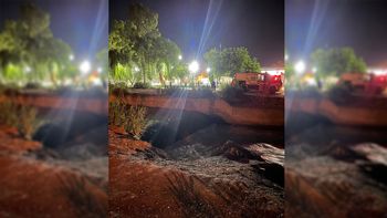Intensa búsqueda de un hombre que habría sido arrastrado por el agua del canal Cacique Guaymallén