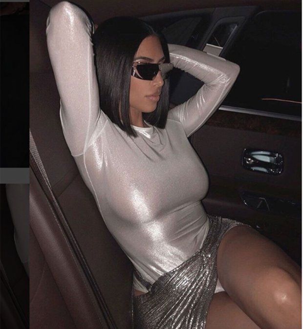 Kim Kardashian se desnudó al estilo Belleza Americana