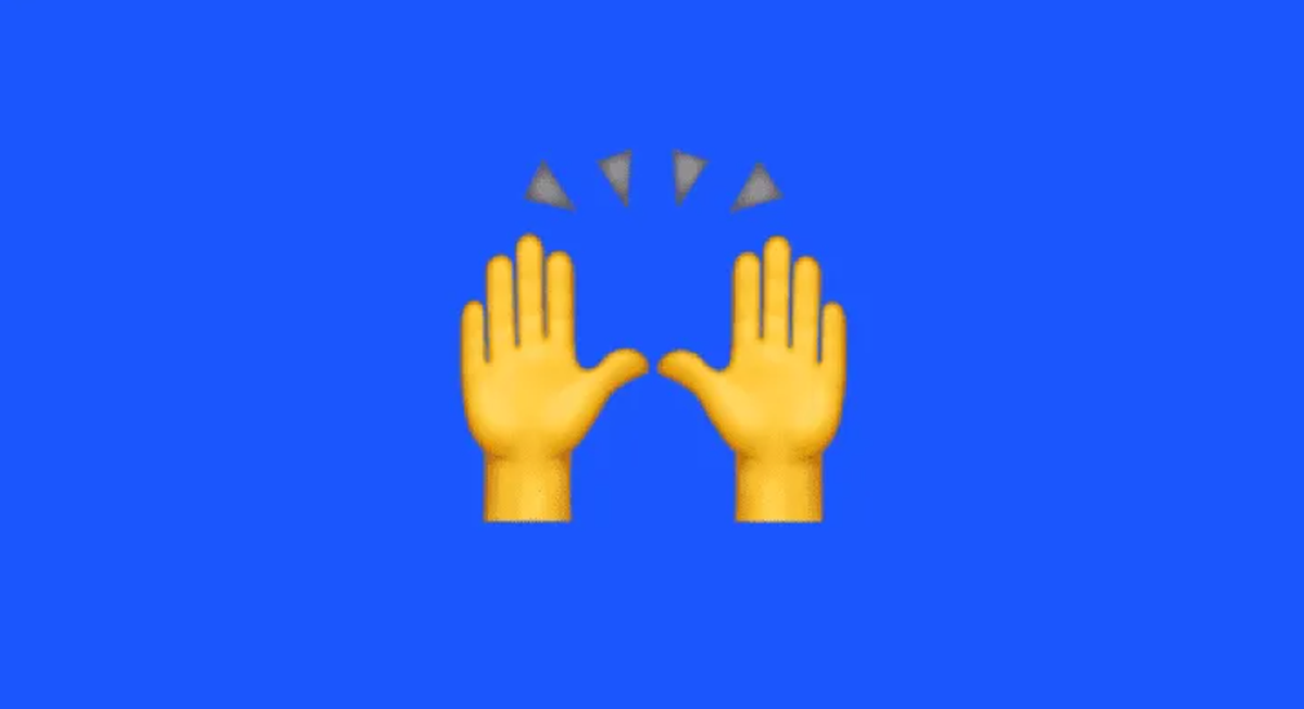 Tecnología. WhatsApp: el significado del emoji con las palmas arriba.