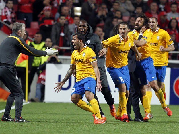 Europa League: Tevez marcó para la Juve en la caída con el Benfica