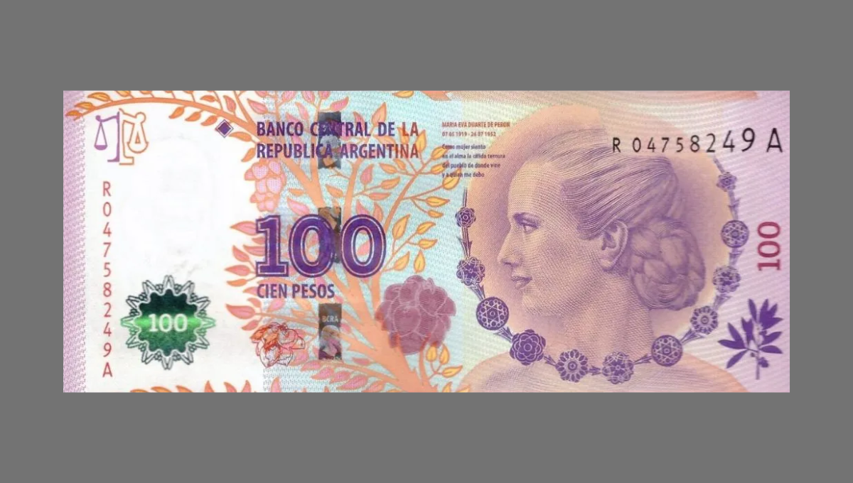 Entregan $ 2.100.000 al poseedor de este billete de 100 pesos