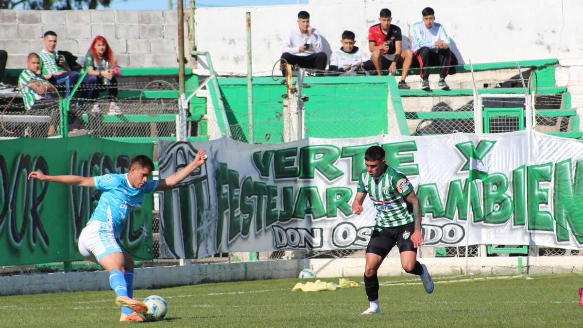 El Celeste perdió sobre el final frente al Verde de Rawson.