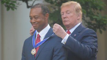 Donald Trump otorgó a Tiger Woods el honor civil más alto de Estados Unidos