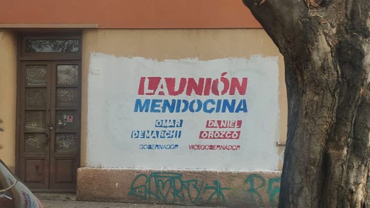 Una de las pintadas en la Quinta Sección del frente que lidera Omar de Marchi.