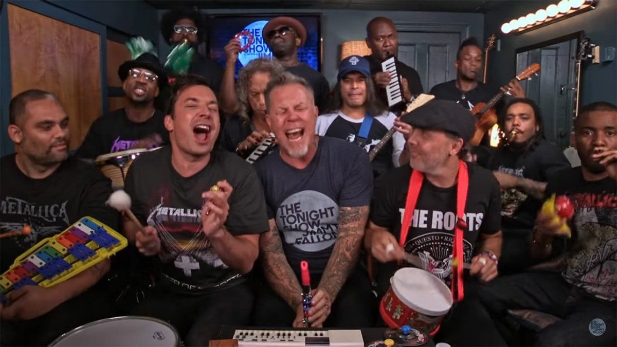 Metallica la rompió con un desopilante clásico interpretado con instrumentos de juguete