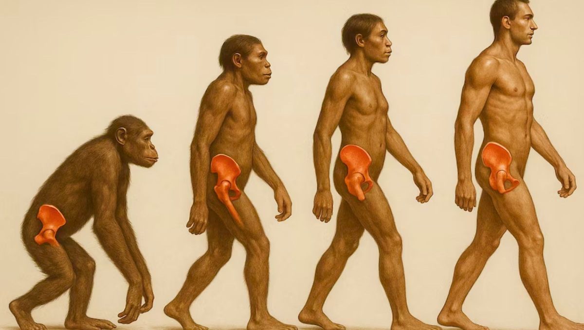 El estudio revela cómo la evolución de la pelvis humana facilitó el caminar erguido. El estudio revela cómo la evolución de la pelvis humana facilitó el caminar erguido.