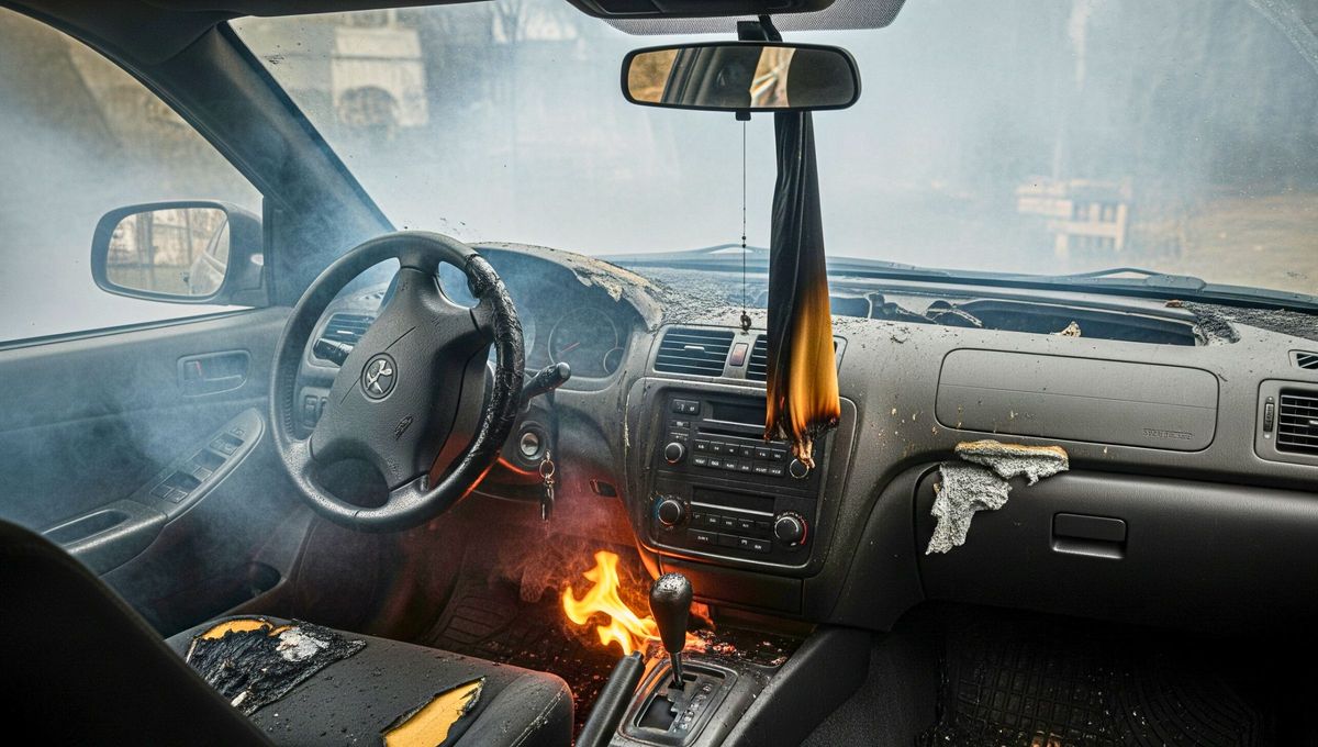 Imagen creada con la IA de Google para referirnos al olor a quemado que suele sentirse en un auto. Este es otro de los olores que pueden ser peligrosos y señalarnos de que algo no funciona bien Imagen creada con la IA de Google para referirnos al olor a quemado que suele sentirse en un auto. Este es otro de los olores que pueden ser peligrosos y señalarnos de que algo no funciona bien