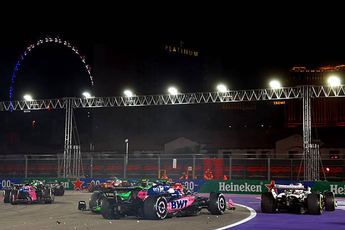 El Alpine de Franco Colapinto sufrió daños en la largada del GP de Las Vegas de Fórmula 1.