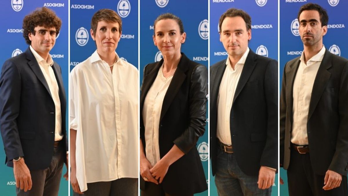 Los ministros sub 40 del gabinete de Alfredo Cornejo.