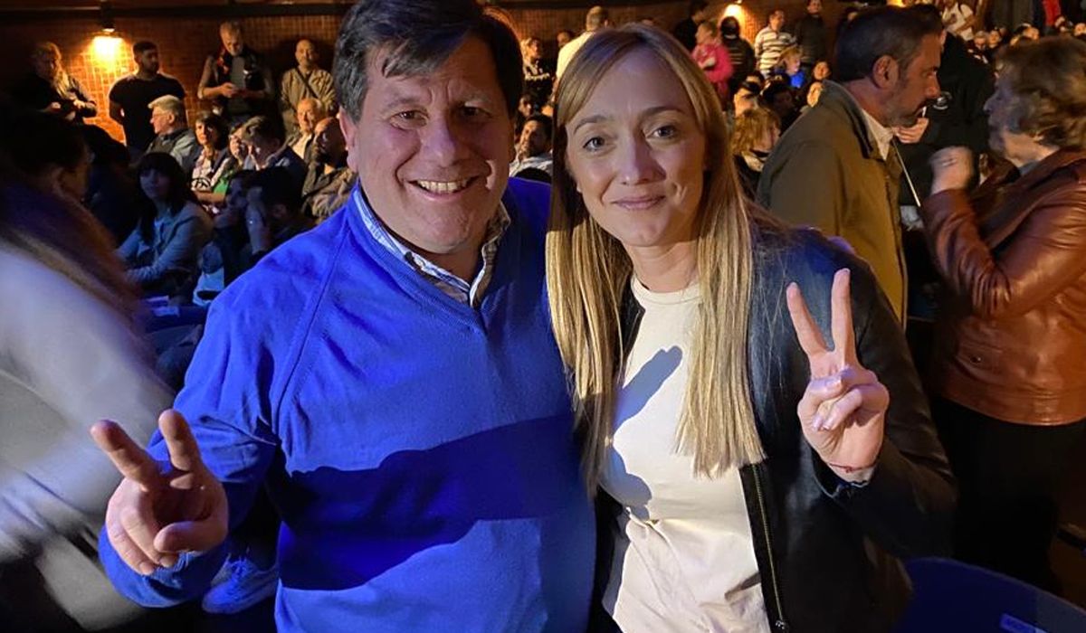 Marcelo Costa, síndico del Banco Nación, y la senadora nacional Anabel Fernández Sagasti.