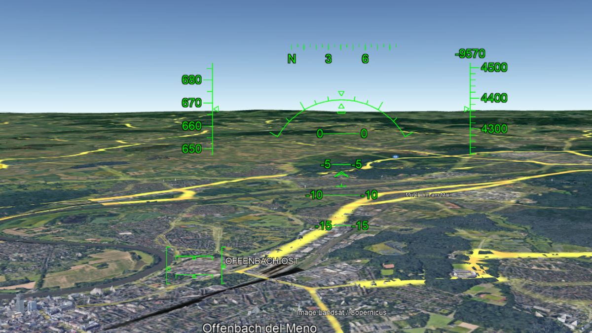 El simulador de Google Earth ofrece vuelos interactivos para los fanáticos de los aviones.